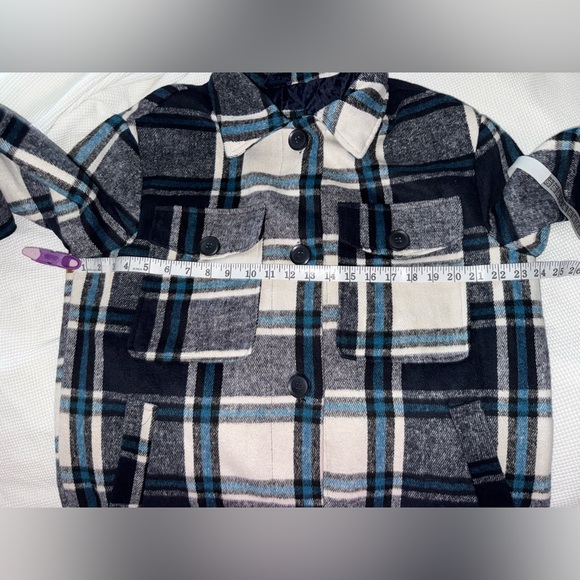 ME JANE women’s long fall plaid‎ Coat size Large - Picture 6 of 12